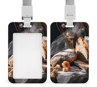 Bread in Bakery - Porte-badge avec cordon de suspension, étui de protection vertical multi-usage pour bureau, enseignant, infirmière