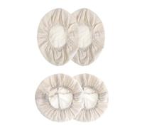 Bread Proofing Basket Liner Set - Polyester Cotton 25x25x8cm | 4-Piece Non-Stick Reusable Liners | 2 Round 2 Oval Dough Bowl Covers | Sourdough Baking Accessories, Washable Cotton Fabric For Bakery Ki