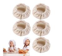 Bread Proofing Cloth - Cotton, 5 pièces multi-tailles Reusable | Thick Breathable Soürdough Jar & Bowl Cloths, Fabric Cover For Proofing Bread, Dough Wrapping, Baking, Home Bakers, Kitchen