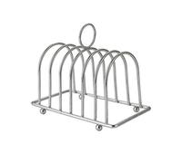 Bread Rack Non-deformable Loop Carry Handle Non-Stick Ball Feet Rust-free Stainless Steel 6 Slots Toast Bread Holder Bakery Supply