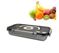Bread Storage Container - 13.19 Inch Stainless Steel PP, Leak Proof, Large Capacity, Portable | Bread Keeper Box, Food Organizer, Airtight Storge, Dishwasher Safe Camping Picnic TravelBread Storage C