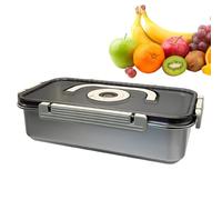 Bread Storage Container - Keeps Food Fresh & Secure With Leak-Proof Seal | Stainless Steel Leak-Proof Food Container Large Capacity Lid & Handle | For Work Kitchen Outdoor, Party School Picnic Camping