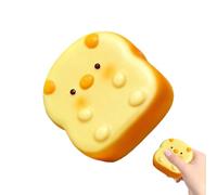 Bread Stress Toy - Realistic Slow Rising Toast, High-Memory Velvet Foam, Calming Sensory Pinch, Office Desk Fidget, Easter Basket Stuffer, Classroom Reward | for Teens Adults