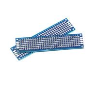 Breadboard Prototype PCB Double Face Étainné 2x8cm/0.8x3.1in pour Projets de Soudure Arduino DIY-15pcs||Blue Oil
