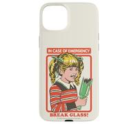 Break Glass Sarcastic Retro Vintage Funny Adult Humor Coque pour iPhone 15 Plus