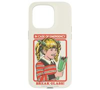 Break Glass Sarcastic Retro Vintage Funny Adult Humor Coque pour iPhone 15 Pro