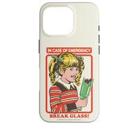 Break Glass Sarcastic Retro Vintage Funny Adult Humor Coque pour iPhone 16 Pro