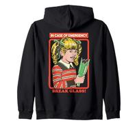 Break Glass Sarcastic Retro Vintage Funny Adult Humor Sweat à Capuche