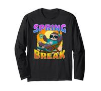 Break Spring Sloth Baby Beach Vacation Sunset Perezoso Manche Longue