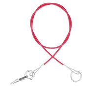 Breakaway Trailer Cable 341302 | 1m Industrial Grade Stainless Steel Towing Rope | Universal Security Cable for Cars/RVs/Trailers | DIN 5299 Snap Hook & ABS Housing