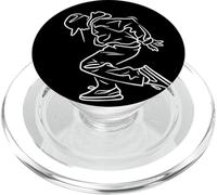 Breakdancer One Line Drawing B-Boy PopSockets PopGrip pour MagSafe