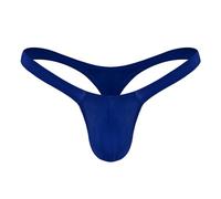 BreakEgg Hommes Sexy G-String String sous-Vêtements Doux Confortable Mens T Retour Mémoires (Bleu foncé,Taille Unique)