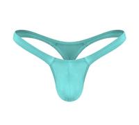 BreakEgg Hommes Sexy G-String String sous-Vêtements Doux Confortable Mens T Retour Mémoires (Vert émeraude,Taille Unique)