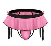 BreakEgg Sous-vêtement pour homme avec string sexy et string et bretelles, Tzy0860t-rose, taille unique