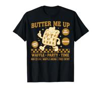 Breakfast Butter Me Up Waffle Party Time Brunch Crêpes T-Shirt
