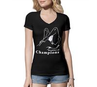 Breakfast of Champions Parody Novel Quote Art Funny Vulcan Pose Fan Gift for Him Her Kurt Vonnegut Literary Humor Gift for Book Lovers Reading Enthusiasts T-Shirt Femme Col en V Noir Size M