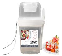 Breakfast Parfait Cup - 3.54 inches Lidded Topping Compartment Meal Cup