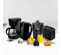 Breakfast Starter Pack : Presse-agrumes Taurus + grille-pain 2 tranches KitchenCook, cafetière filtre 1,25 L et bouilloire électrique 1,7 L