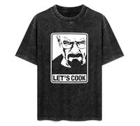 Breaking Bad Angry Walter White Let's Cook Men's T-Shirt Graphic Shirts Unisex Black Tee 3XL