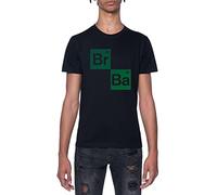 Breaking Bad Br Ba Chemical Symbols T-Shirt Noir Homme Manches Courtes Col Rond Black Mens 4XL
