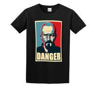 Breaking Bad Heisenberg Danger Polera Negra Hombre Unisex 100% Cotton Short-Sleeve T-Shirts Black XXL