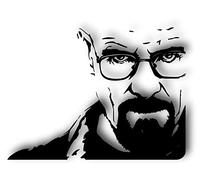 Breaking Bad Heisenberg Walter Blanc Sticker MacBook - Stickers en vinyle pour MacBook - Noir