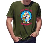 Breaking Bad Los Pollos Hermanos Albuquerque Funny Retro T-Shirt Vert armée pour Hommes Size XL
