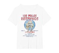 Breaking Bad Los Pollos Hermanos Albuquerque Retro Ad TV T-Shirt, Femme Grandes Tailles, Blanc, 5X
