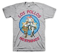 Breaking Bad Officiellement sous Licence Los Pollos Hermanos T-Shirt (H.Gris), Large