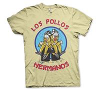 Breaking Bad Officiellement sous Licence Walter & Jesse Hermanos T-Shirt (Beige), Large