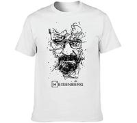 Breaking Bad T Shirts Men's Fashion Crew Neck Short Sleeves Cotton Tops Clothing White M