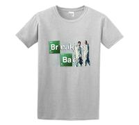 Breaking Bad Walter White and Jesse Pinkman Mens T-Shirt Gray Unisex Tee 3XL