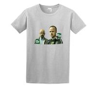 Breaking Bad Walter White and Jesse Pinkman Mens T-Shirt Gray Unisex Tee L