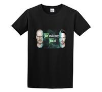 Breaking Bad Walter White and Jesse Pinkman Unisex 100% Cotton Short-Sleeve T-Shirts Black S