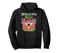 Breaking Bear Angry Attack Collage with Logo Funny Cartoon Sweat à Capuche