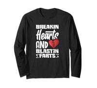 Breaking Hearts and Blastin Farts - des garçons drôles pour la Saint-Valentin Manche Longue