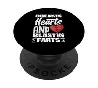 Breaking Hearts and Blastin Farts - des garçons drôles pour la Saint-Valentin PopSockets PopGrip Adhésif
