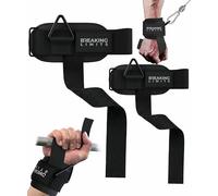 BREAKING LIMITS Wrist Cuffs Gym - Aides à la traction - Dragonnes de gym - Boucle de levage latérale - Sangles de levage - Aides à la traction pour homme et femme - Sangles de poignet de gym