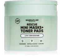 breakout + aid Mini Masks+Toner Pads Rescue patchs tonifiants pour apaiser la peau 100 pcs