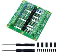 Breakout Board for Raspberry Pi 5 / 4B / 3B+ / 3B / 3A+ / 2B / 1B+ / 1A+ / Zero 2 W/Zero W/Zero, Terminal Block Shield Hat with Pin Header, GPIO Status LED.[V142]
