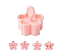 Breale Lot de 4 emporte-pièces 3D en forme de fleur de cerisier pour biscuits, pâtisserie, décoration de gâteau, dessert japonais, fondant, outil de cuisson