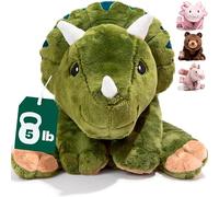 Brease Weighted Stuffed Animal - Green Dinosaur 5 lbs, Ideal for Sensory Needs, Austism & Anxiety | Comfort & Relaxation for Both Kids and Adults