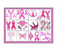 BREAST CANCER #1 Tatouages temporaires
