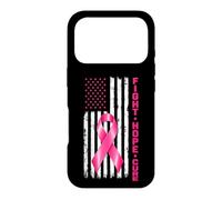 Breast Cancer Awareness Fight Hope Cure US Flag Pink Ribbon Coque pour iPhone 17 Pro