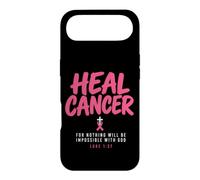 Breast Cancer Awareness Month He Can Heal Christian God Coque pour iPhone Air