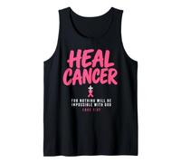 Breast Cancer Awareness Month He Can Heal Christian God Débardeur