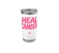 Breast Cancer Awareness Month He Can Heal Christian God Gobelet isotherme en acier inoxydable double paroi