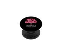 Breast Cancer Awareness Month He Can Heal Christian God PopSockets PopGrip Adhésif