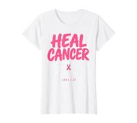 Breast Cancer Awareness Month He Can Heal Christian God T-Shirt Graphique avec Valeur