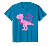 Breast Cancer October Ruban Rose Dinosaure Garçon Fille T-Shirt